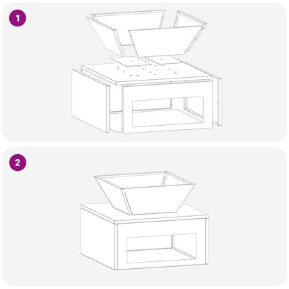 Fire Pit Rusty 50 x 50 x 40 cm Weathering steel