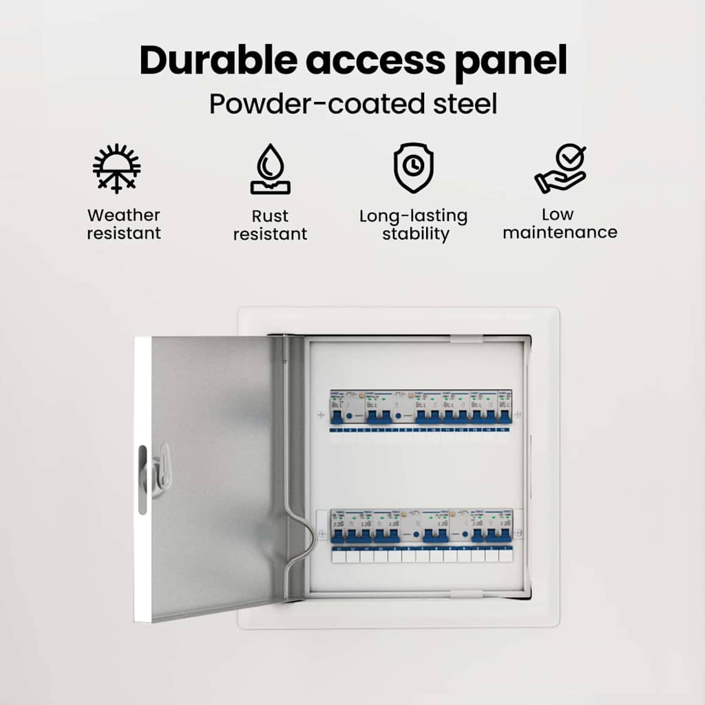 Access Panel 2 pcs White 23 x 23 x 3 cm Steel
