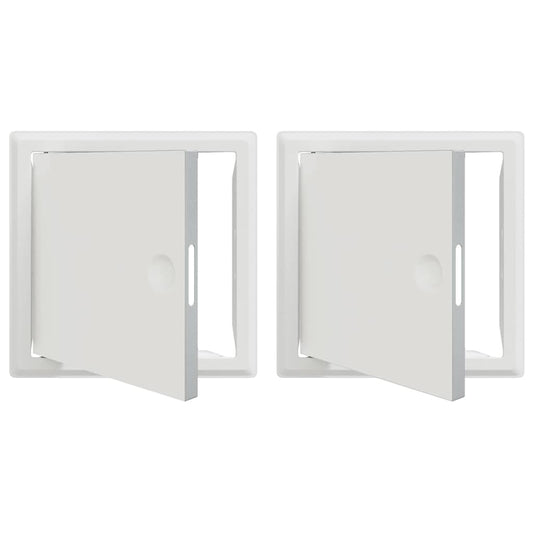 Access Panel 2 pcs White 23 x 23 x 3 cm Steel