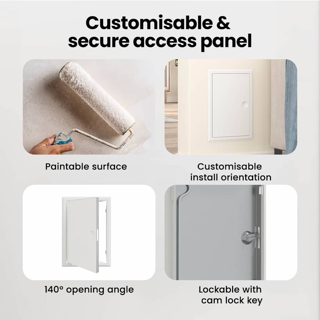 Access Panel White 33.5 x 23 x 3 cm Steel