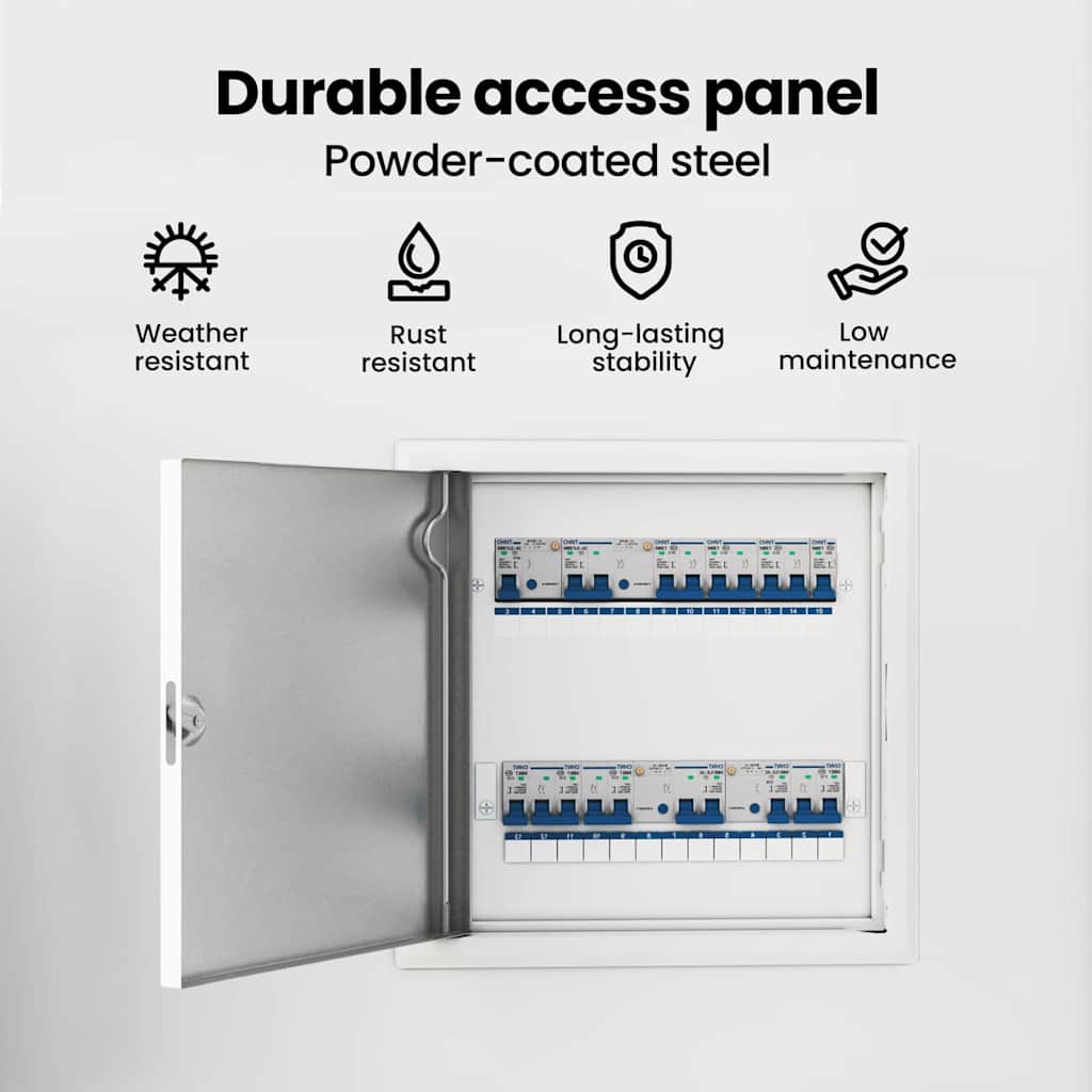 Access Panel White 33 x 33 x 3 cm Steel