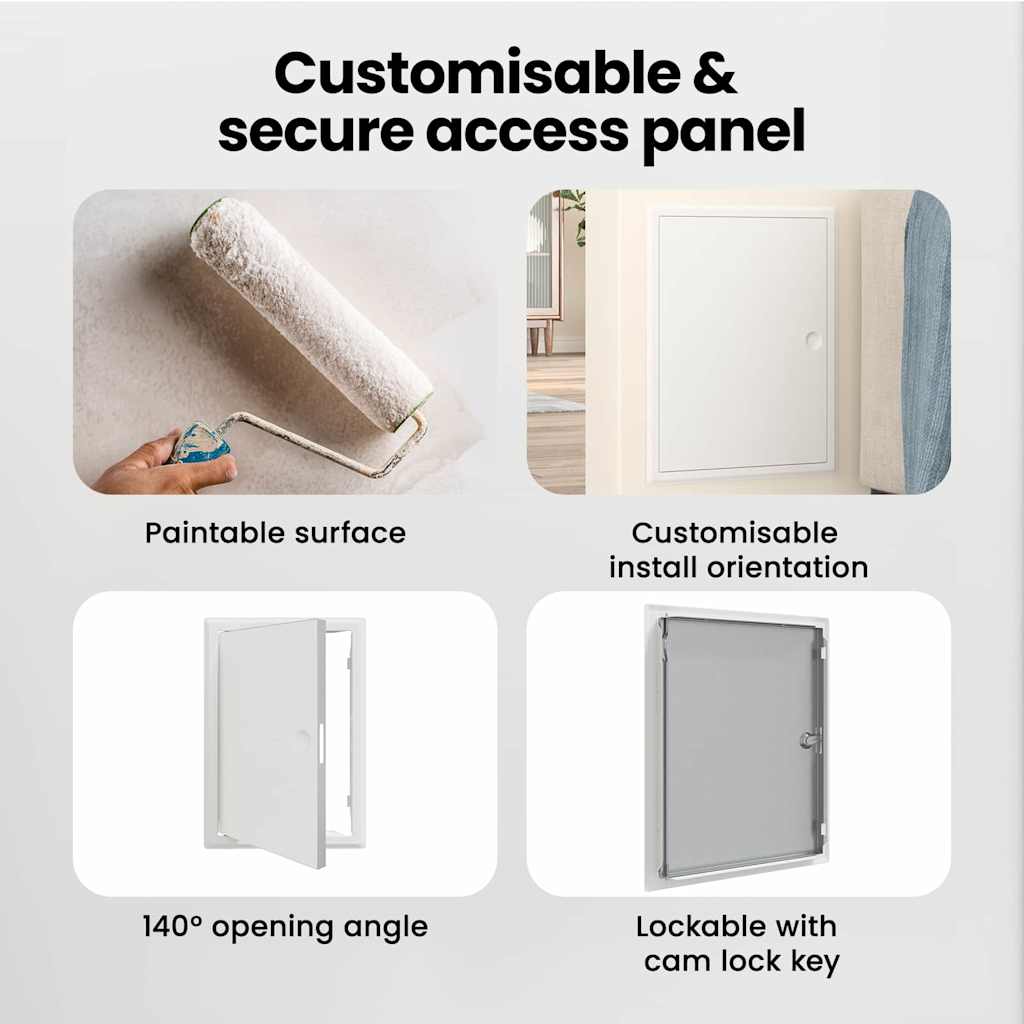 Access Panel White 43 x 33 x 3 cm Steel