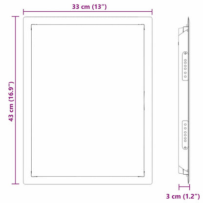 Access Panel White 43 x 33 x 3 cm Steel
