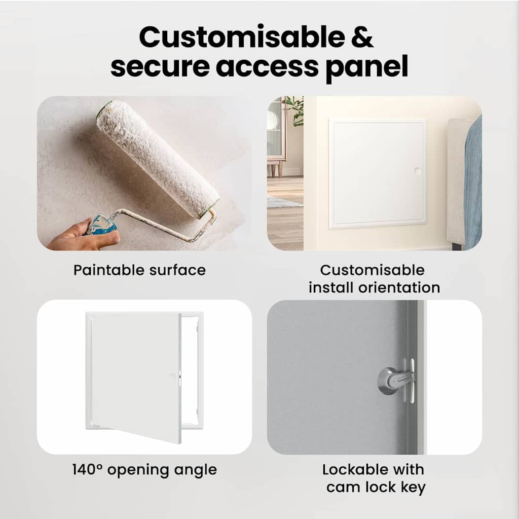 Access Panel White 43 x 43 x 3 cm Steel