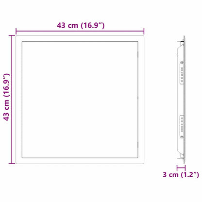 Access Panel White 43 x 43 x 3 cm Steel