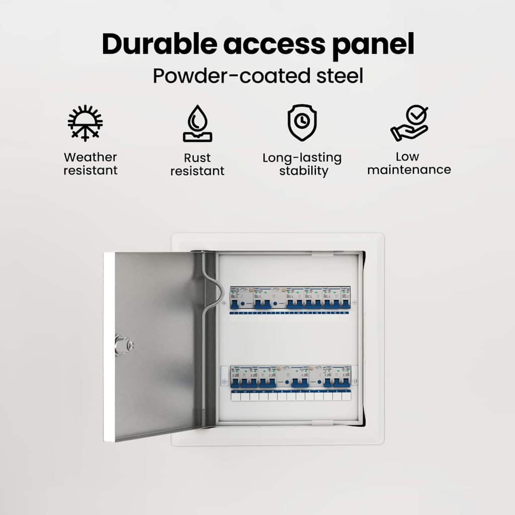 Access Panel 2 pcs White 23 x 23 x 3 cm Steel
