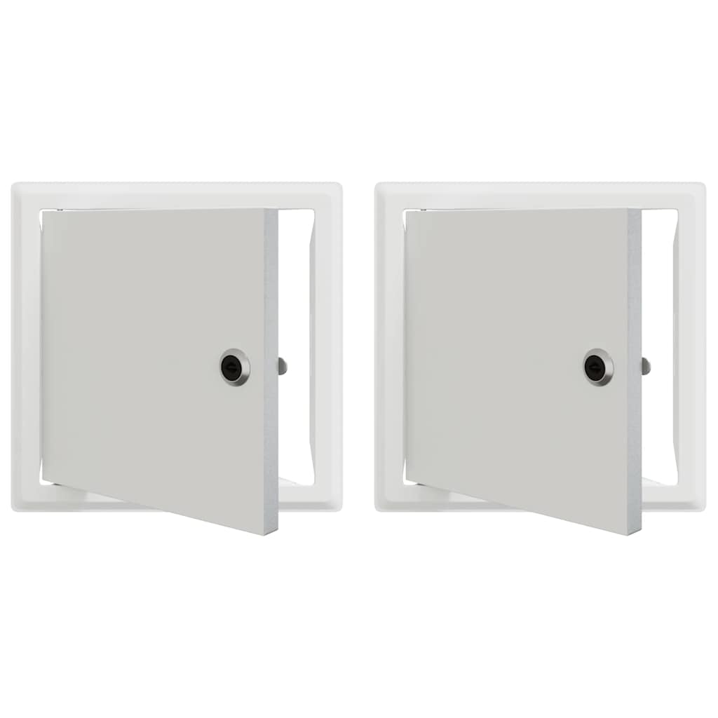 Access Panel 2 pcs White 23 x 23 x 3 cm Steel