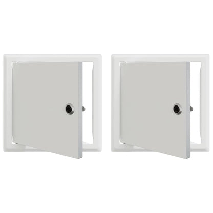 Access Panel 2 pcs White 23 x 23 x 3 cm Steel