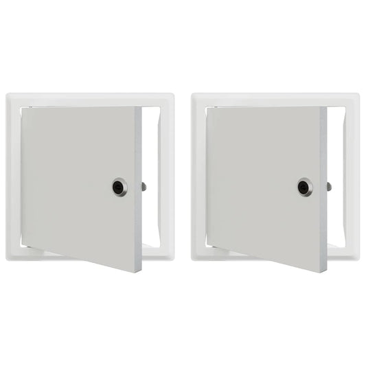 Access Panel 2 pcs White 23 x 23 x 3 cm Steel