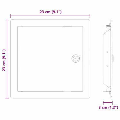 Access Panel 2 pcs White 23 x 23 x 3 cm Steel