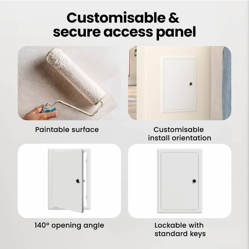 Access Panel White 33 x 23 x 3 cm Steel