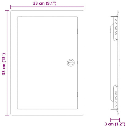 Access Panel White 33 x 23 x 3 cm Steel