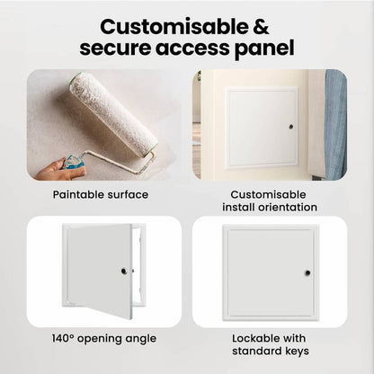 Access Panel White 33 x 33 x 3 cm Steel