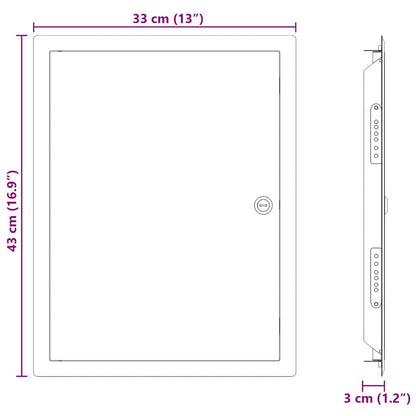 Access Panel White 43 x 33 x 3 cm Steel