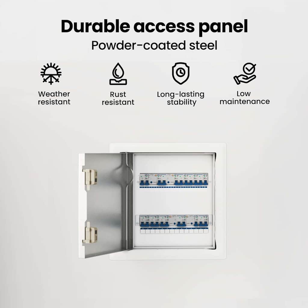 Access Panel 2 pcs White 23 x 23 x 3 cm Steel