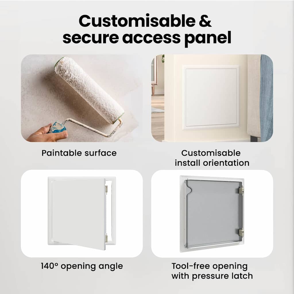 Access Panel White 33.5 x 33.5 x 3 cm Steel