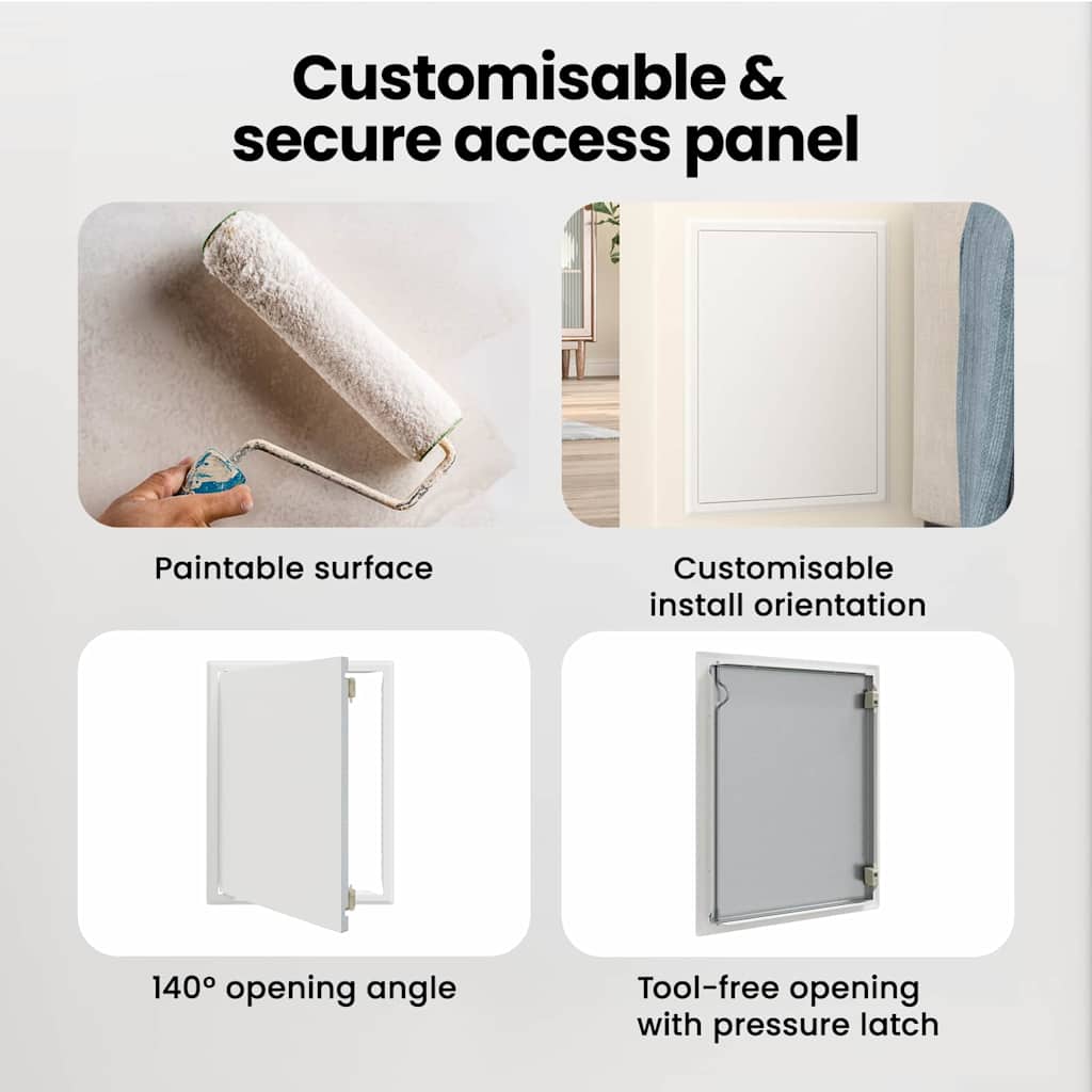 Access Panel White 43.5 x 33 x 3 cm Steel