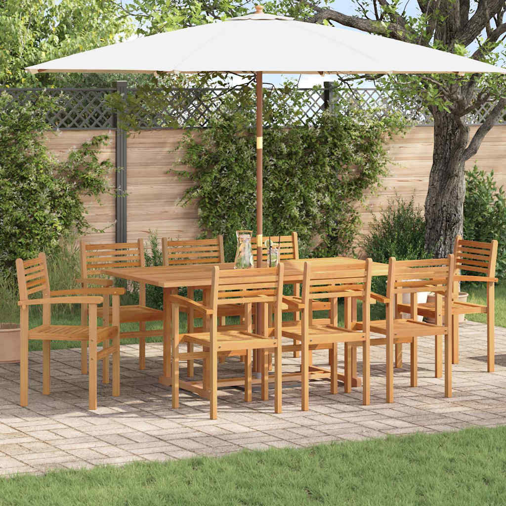 Chair 8 pcs Brown 56 x 55 x 90.5 cm Solid Teak Wood