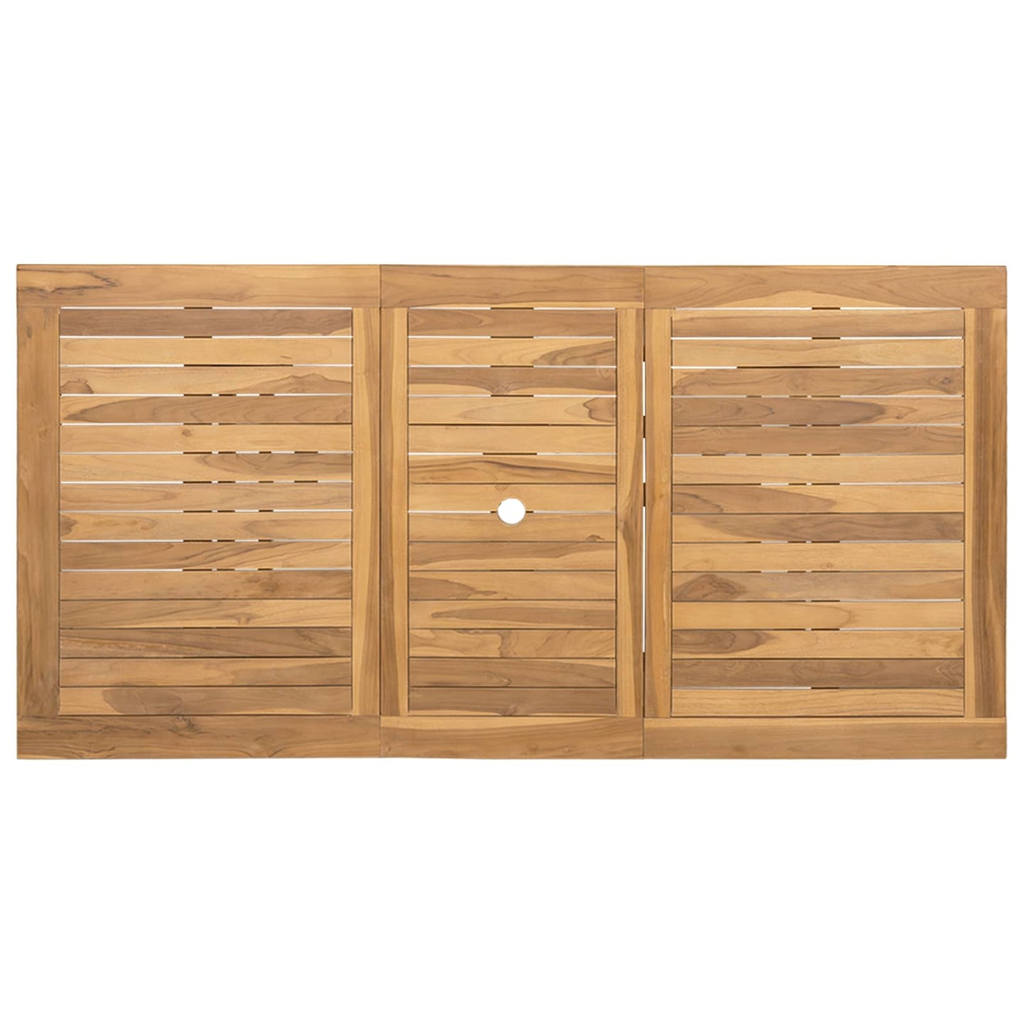 Garden Dining Set 7 pcs Brown Solid Teak Wood