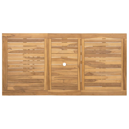 Garden Dining Set 7 pcs Brown Solid Teak Wood