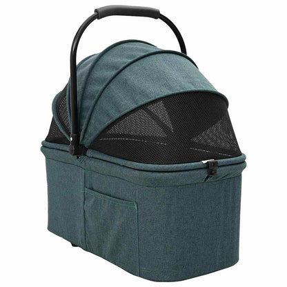 Folding Pet Stroller Adjustable Green 81 x 47 x 99 cm Polyester