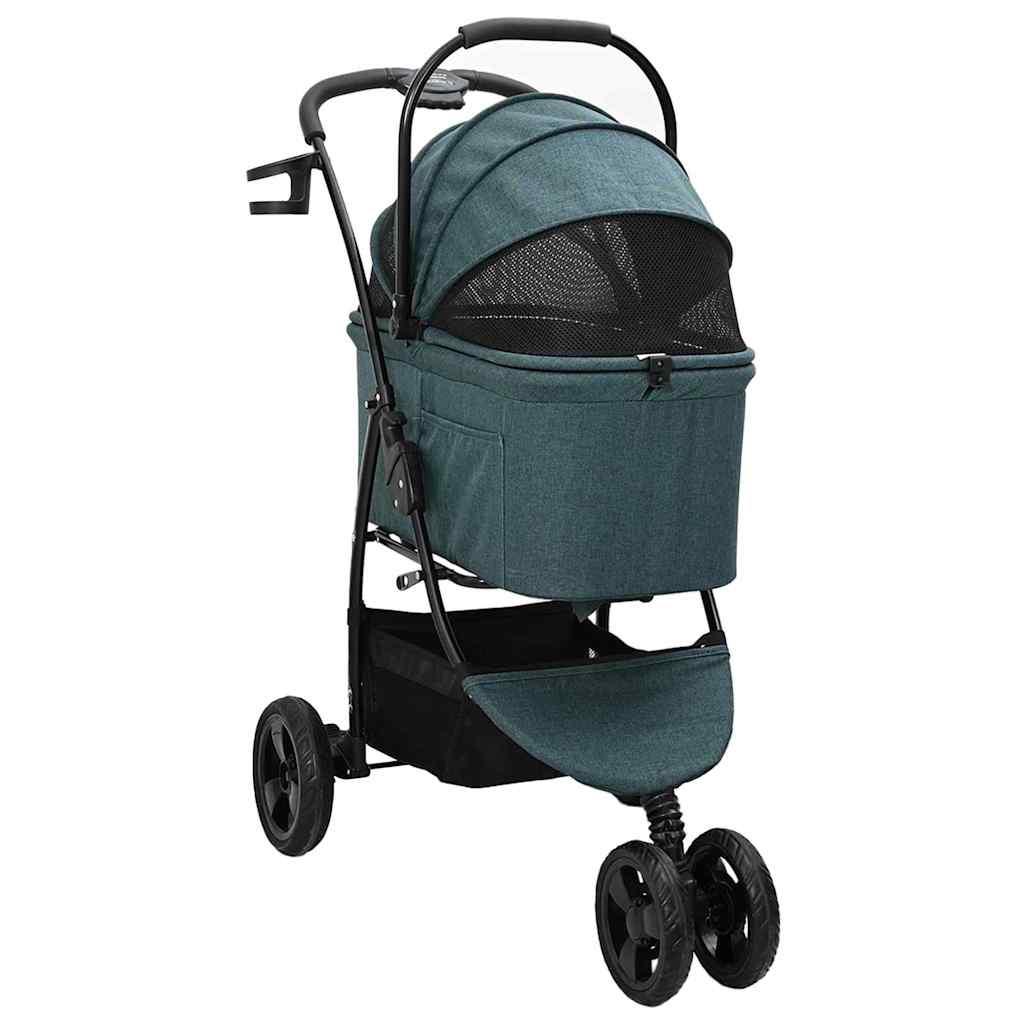 Folding Pet Stroller Green 78 x 54 x 101 cm Polyester