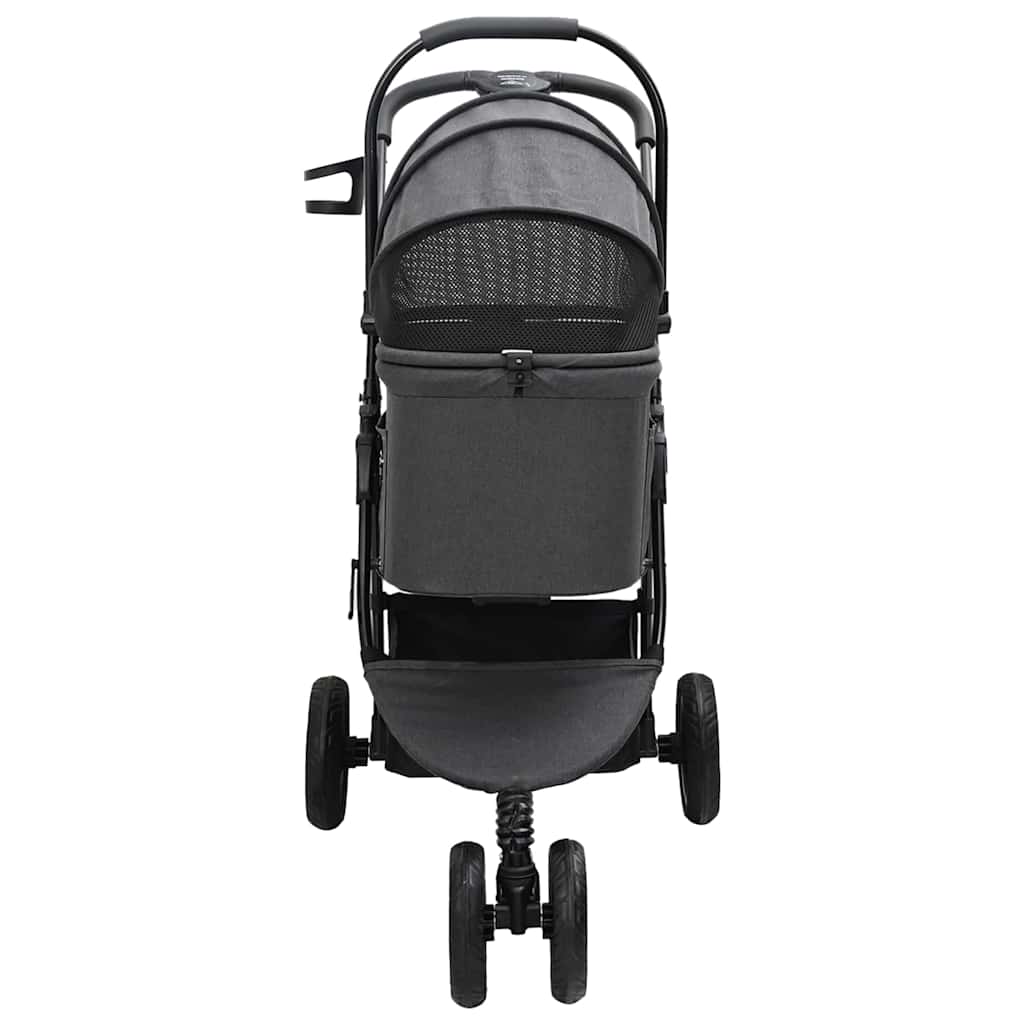 Folding Pet Stroller Black 78 x 54 x 101 cm Polyester