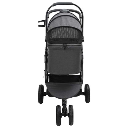 Folding Pet Stroller Black 78 x 54 x 101 cm Polyester