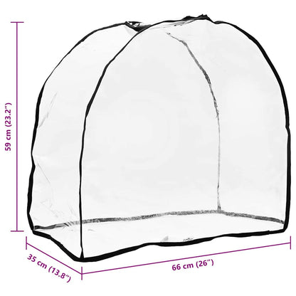 Pet Stroller Cover Folding Transparent 66 x 35 x 59 cm PVC