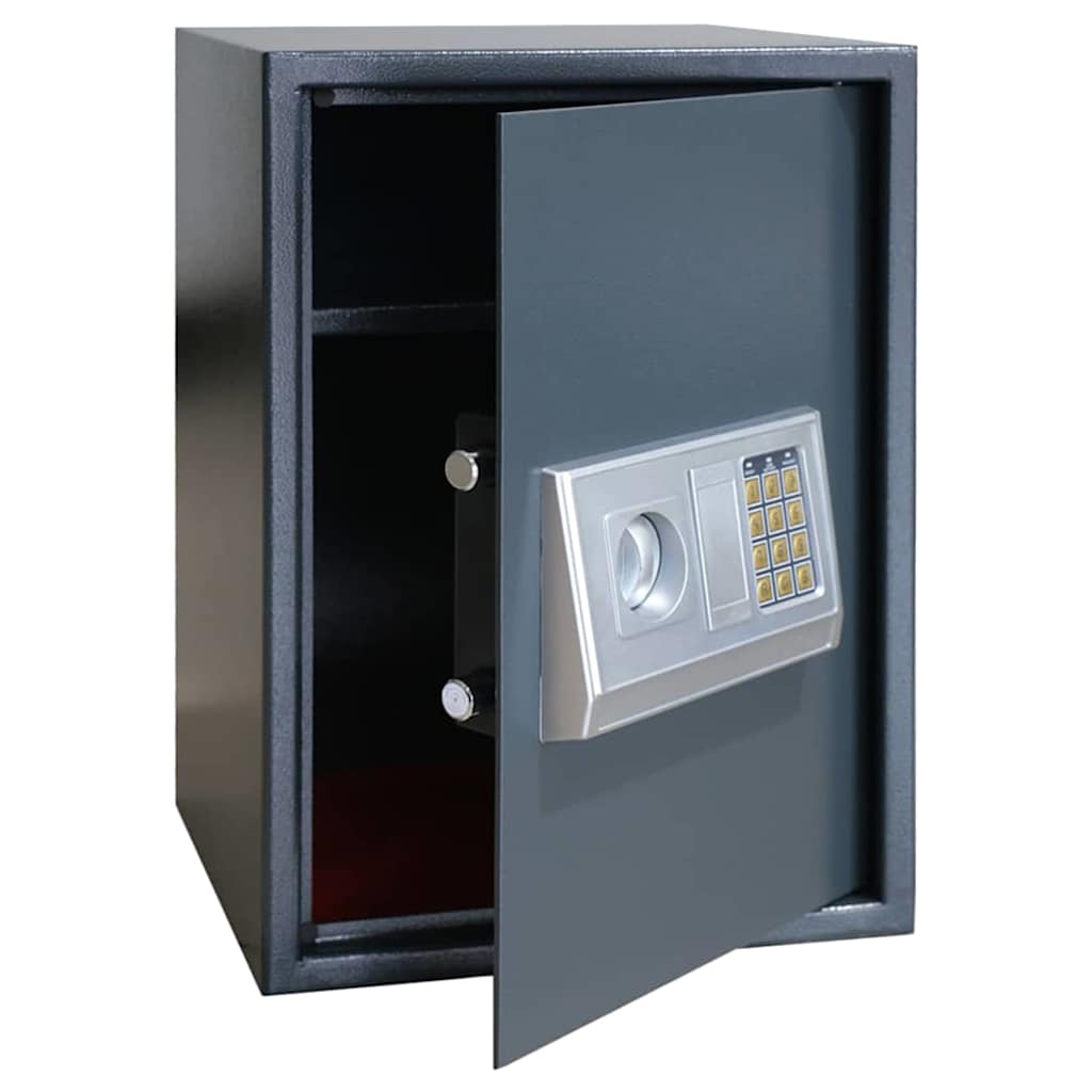 Digital Safe with Lock Dark grey 35 x 31 x 50 cm Steel
