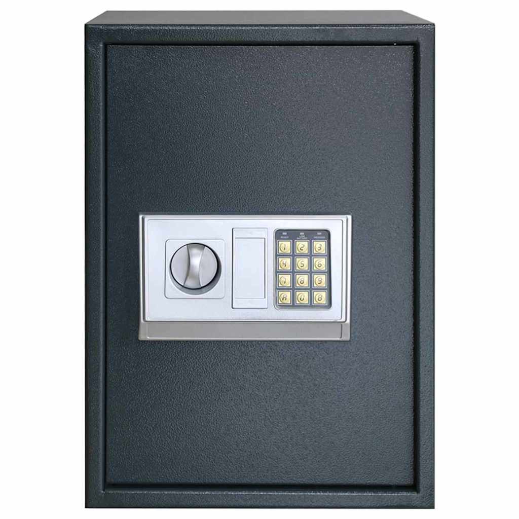 Digital Safe with Lock Dark grey 35 x 31 x 50 cm Steel
