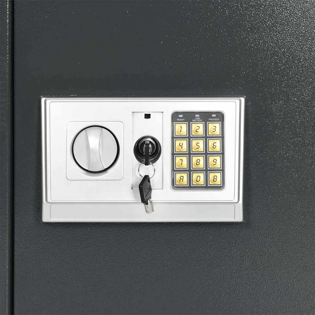 Digital Safe with Lock Dark grey 40 x 35 x 60 cm Steel