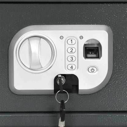Digital Safe with Lock Dark grey 31 x 20 x 20 cm Steel