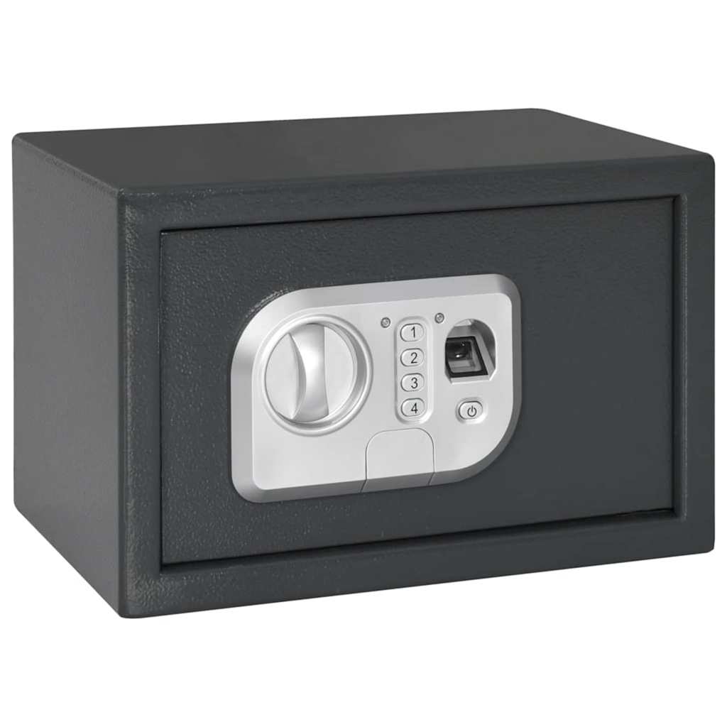 Digital Safe with Lock Dark grey 31 x 20 x 20 cm Steel