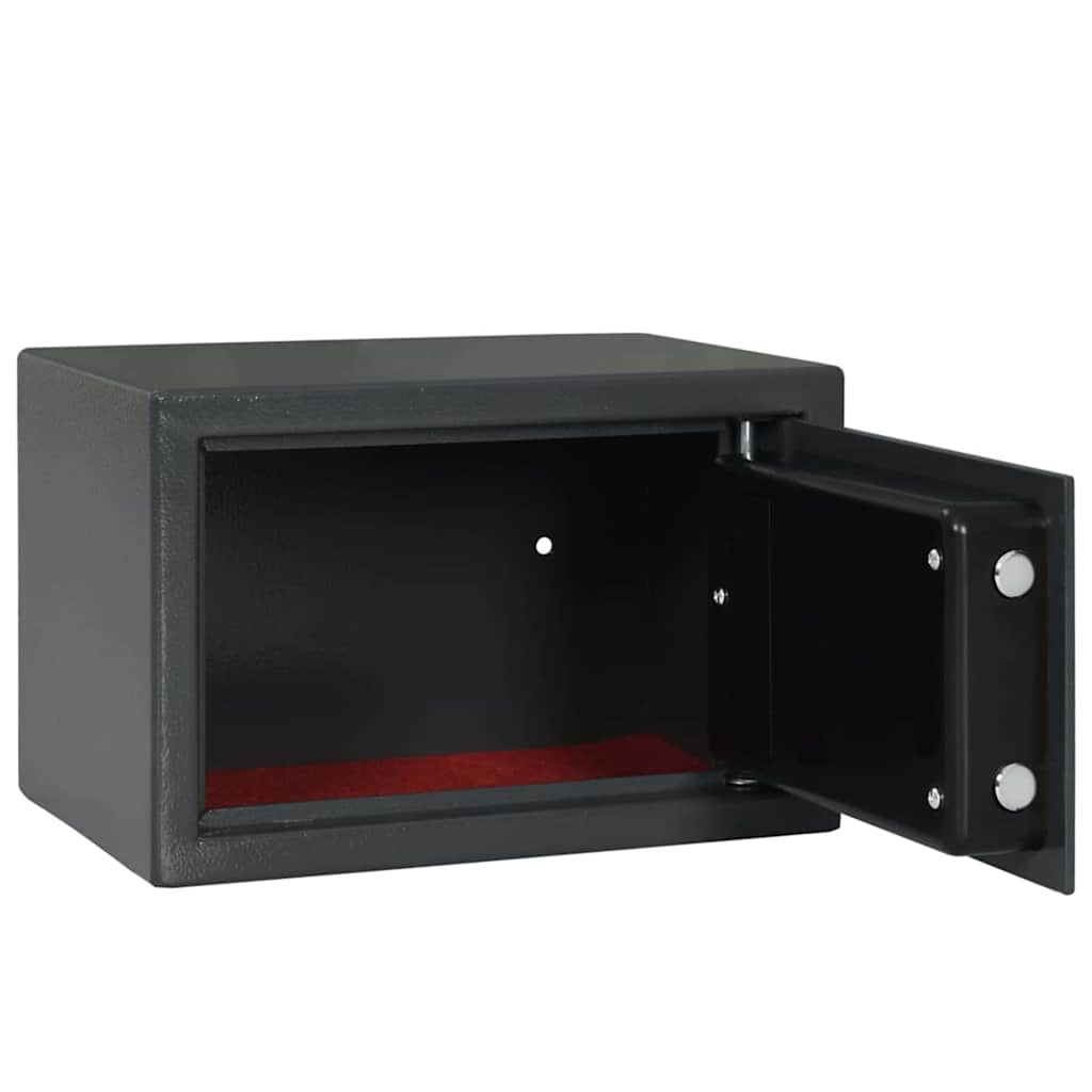 Digital Safe with Lock Dark grey 31 x 20 x 20 cm Steel