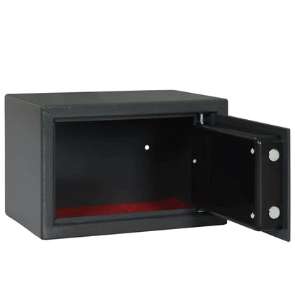 Digital Safe with Lock Dark grey 31 x 20 x 20 cm Steel