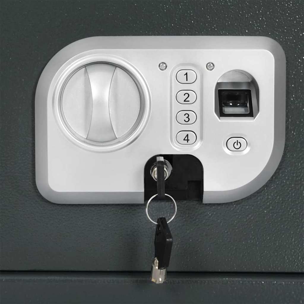 Digital Safe with Lock Dark grey 35 x 25 x 25 cm Steel
