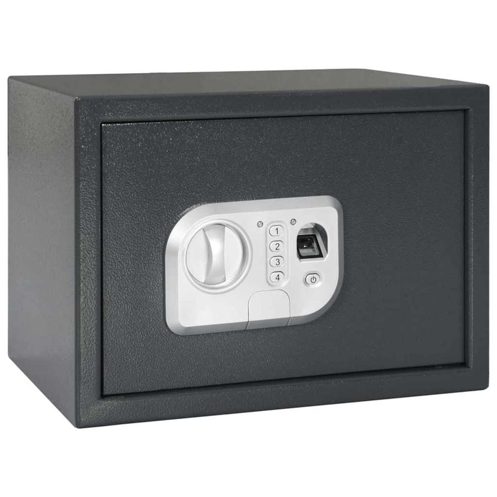 Digital Safe with Lock Dark grey 35 x 25 x 25 cm Steel