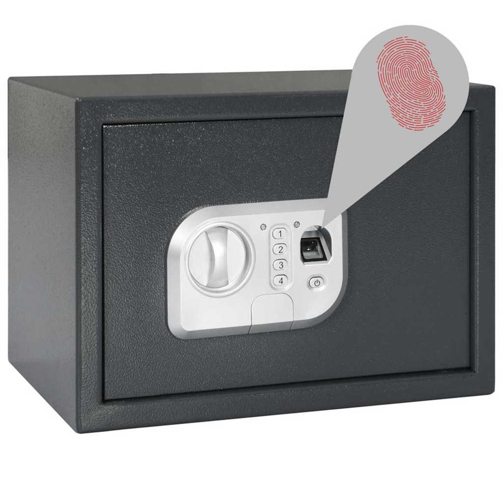 Digital Safe with Lock Dark grey 35 x 25 x 25 cm Steel