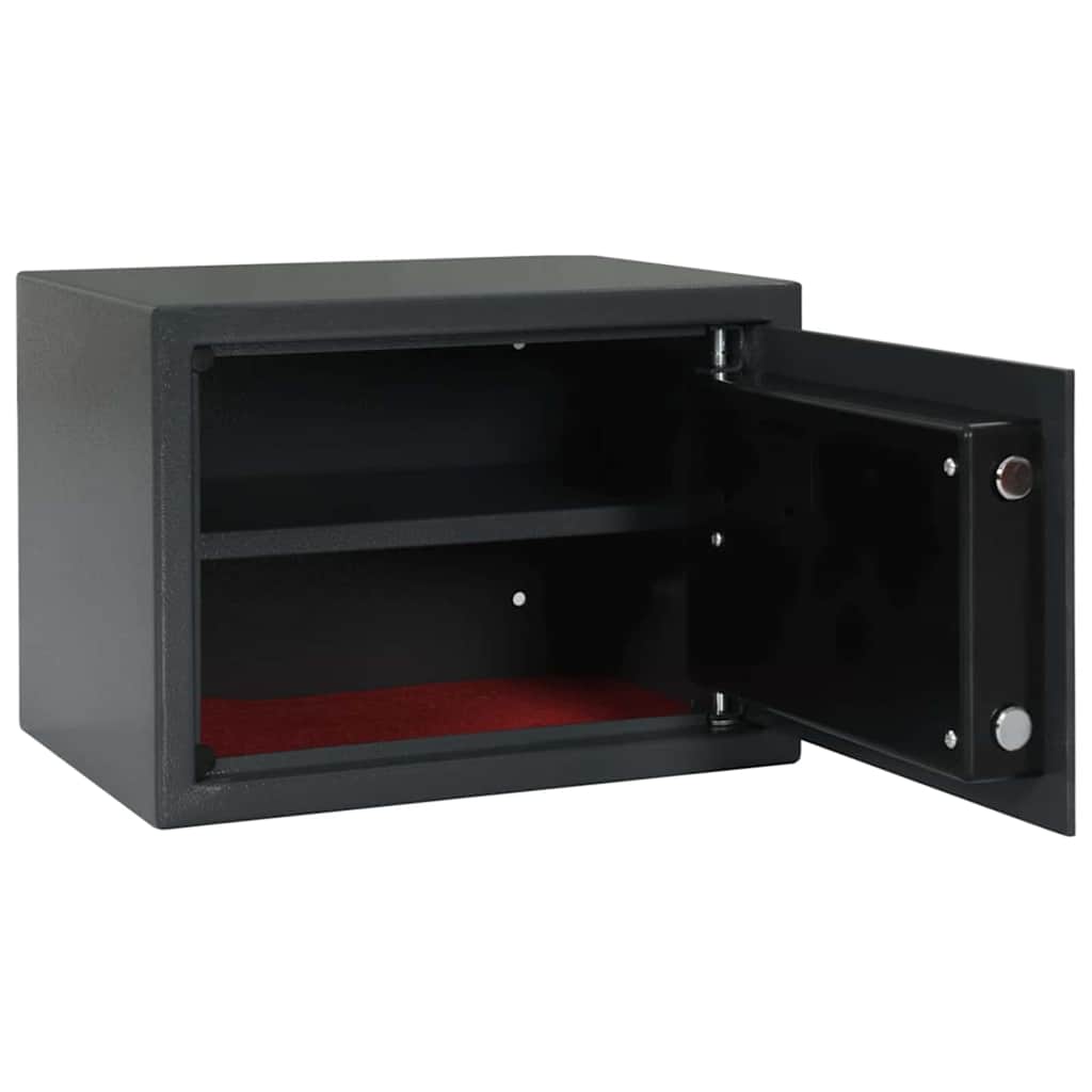 Digital Safe with Lock Dark grey 35 x 25 x 25 cm Steel