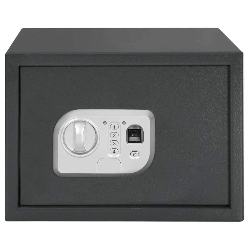 Digital Safe with Lock Dark grey 35 x 25 x 25 cm Steel