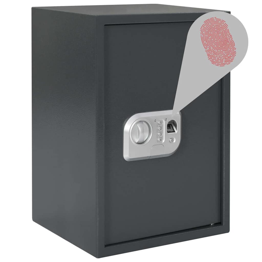 Digital Safe with Lock Dark grey 35 x 31 x 50 cm Steel