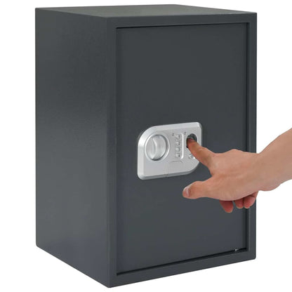 Digital Safe with Lock Dark grey 35 x 31 x 50 cm Steel