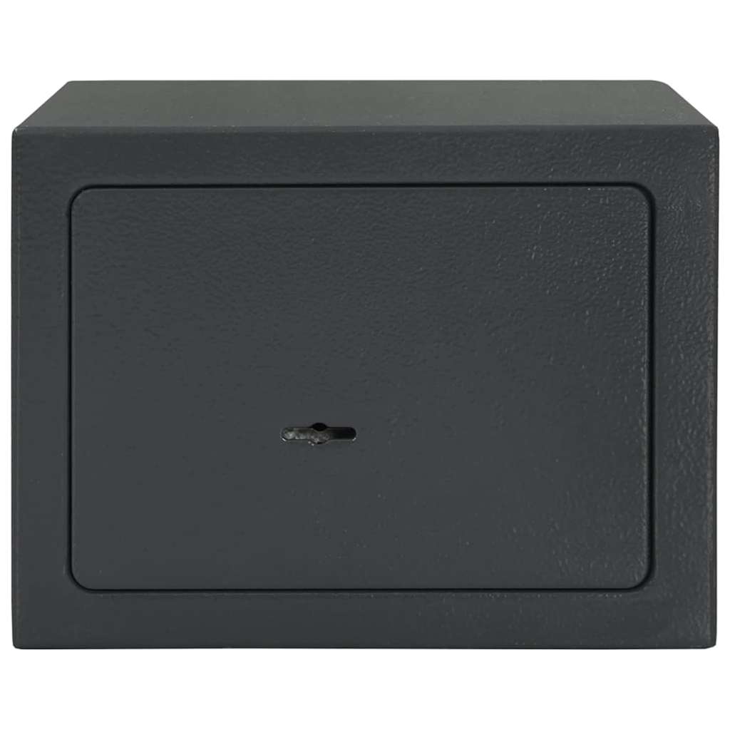 Safe Box with Lock Dark grey 23 x 17 x 17 cm Steel