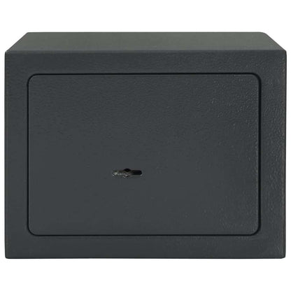 Safe Box with Lock Dark grey 23 x 17 x 17 cm Steel