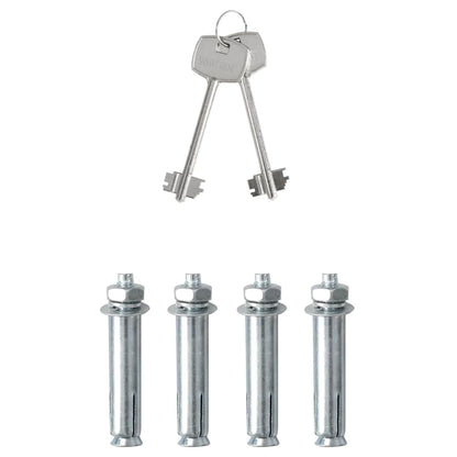 Safe Box with Lock Dark grey 31 x 20 x 20 cm Steel