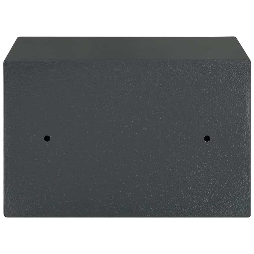 Safe Box with Lock Dark grey 31 x 20 x 20 cm Steel