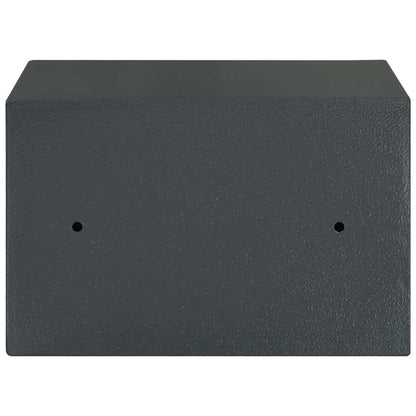 Safe Box with Lock Dark grey 31 x 20 x 20 cm Steel