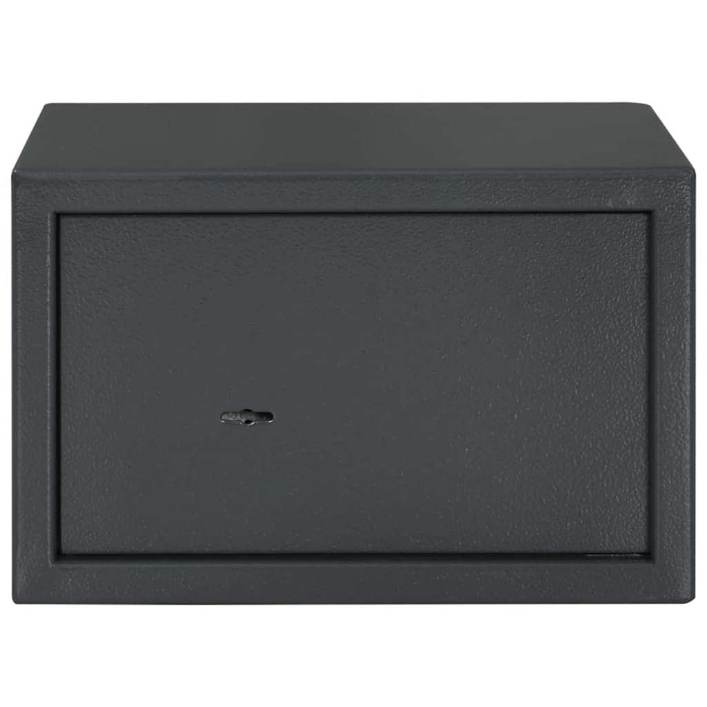Safe Box with Lock Dark grey 31 x 20 x 20 cm Steel