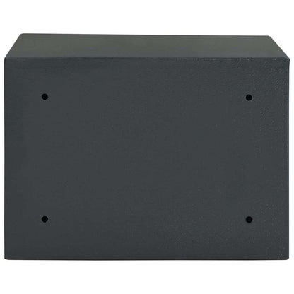 Safe Box with Lock Dark grey 35 x 25 x 25 cm Steel